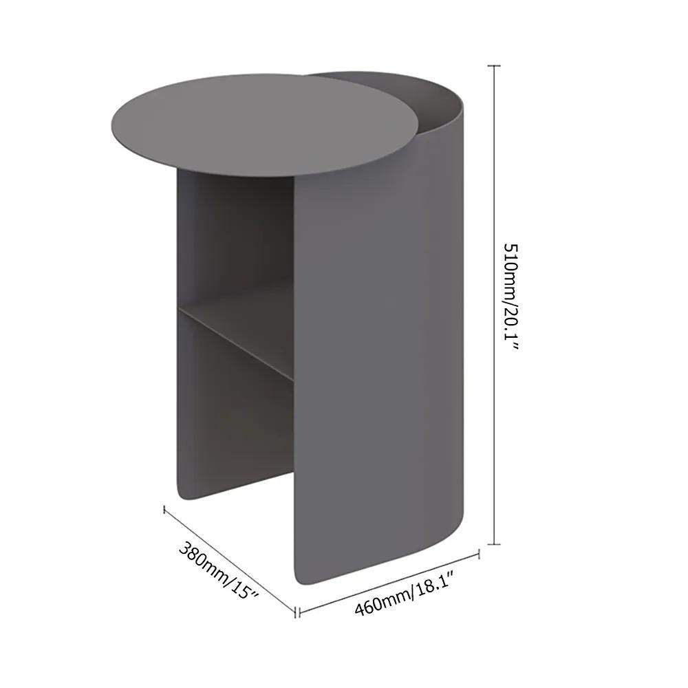 Modern Accent Tables Metal Side Table Round Small Metal Geometric Nightstand-Orange-Richsoul-End & Side Tables,Furniture,Living Room Furniture