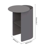 Modern Accent Tables Metal Side Table Round Small Metal Geometric Nightstand-Orange-Richsoul-End & Side Tables,Furniture,Living Room Furniture