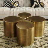 Postmodern Metal Side Table in Water Drop Design End Table in Brushed Gold Single Piece-Richsoul-End & Side Tables,Furniture,Living Room Furniture
