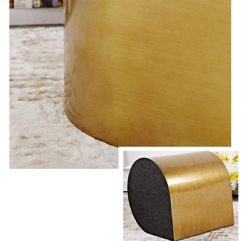 Postmodern Metal Side Table in Water Drop Design End Table in Brushed Gold Single Piece-Richsoul-End & Side Tables,Furniture,Living Room Furniture