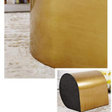 Postmodern Metal Side Table in Water Drop Design End Table in Brushed Gold Single Piece-Richsoul-End & Side Tables,Furniture,Living Room Furniture