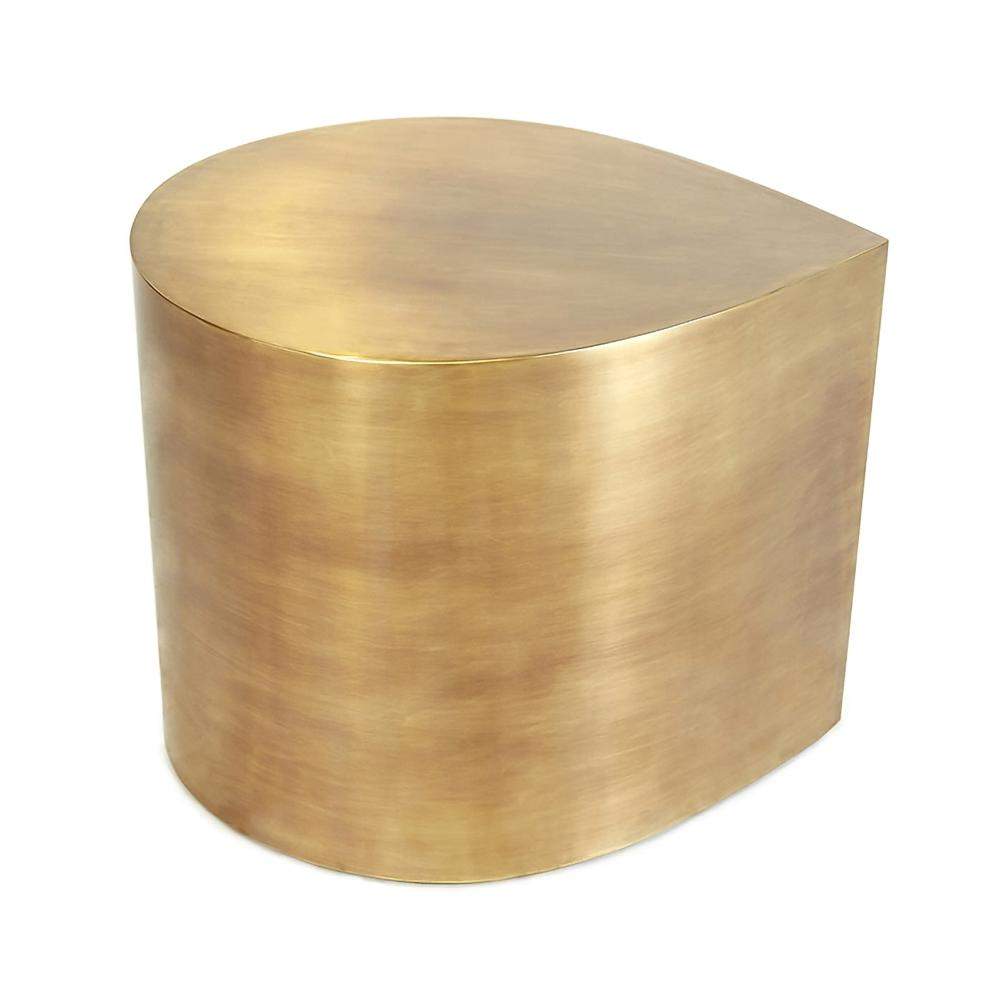 Postmodern Metal Side Table in Water Drop Design End Table in Brushed Gold Single Piece-Richsoul-End & Side Tables,Furniture,Living Room Furniture