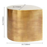 Postmodern Metal Side Table in Water Drop Design End Table in Brushed Gold Single Piece-Richsoul-End & Side Tables,Furniture,Living Room Furniture
