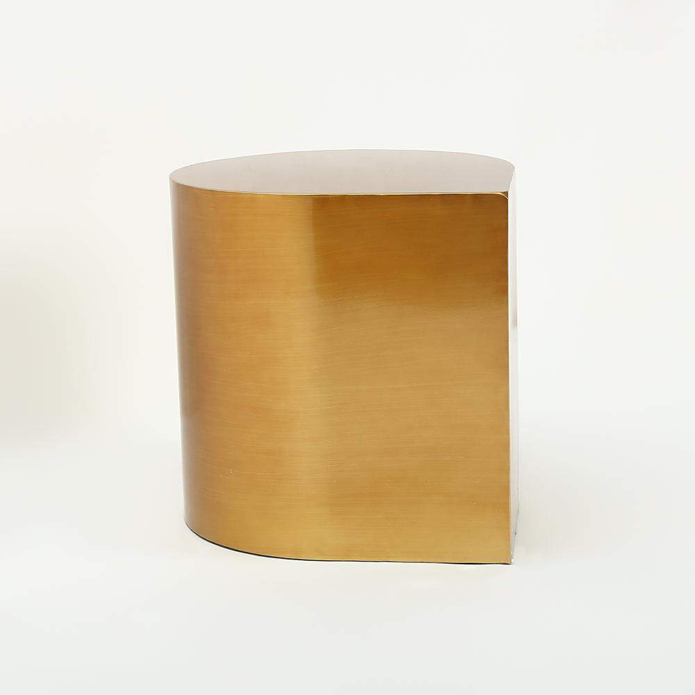 Postmodern Metal Side Table in Water Drop Design End Table in Brushed Gold Single Piece-Richsoul-End & Side Tables,Furniture,Living Room Furniture