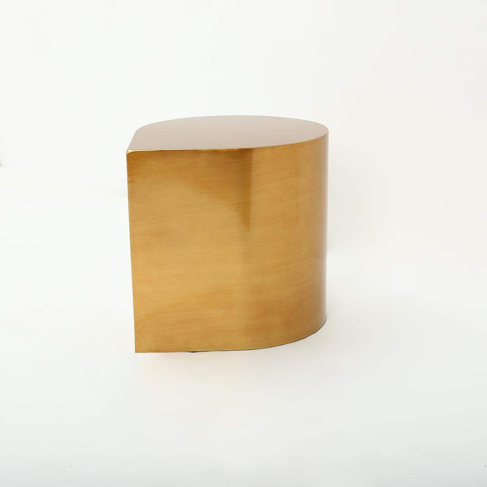 Postmodern Metal Side Table in Water Drop Design End Table in Brushed Gold Single Piece-Richsoul-End & Side Tables,Furniture,Living Room Furniture