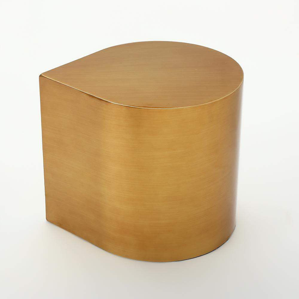 Postmodern Metal Side Table in Water Drop Design End Table in Brushed Gold Single Piece-Richsoul-End & Side Tables,Furniture,Living Room Furniture