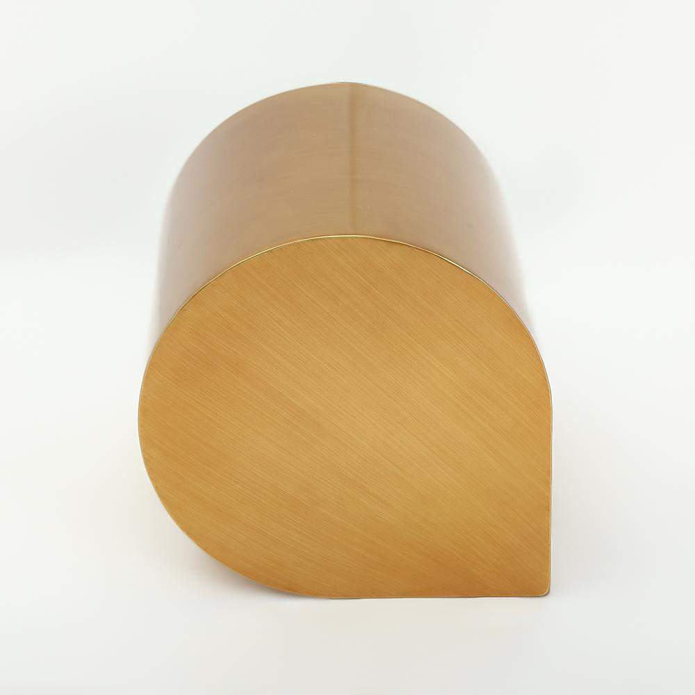 Postmodern Metal Side Table in Water Drop Design End Table in Brushed Gold Single Piece-Richsoul-End & Side Tables,Furniture,Living Room Furniture