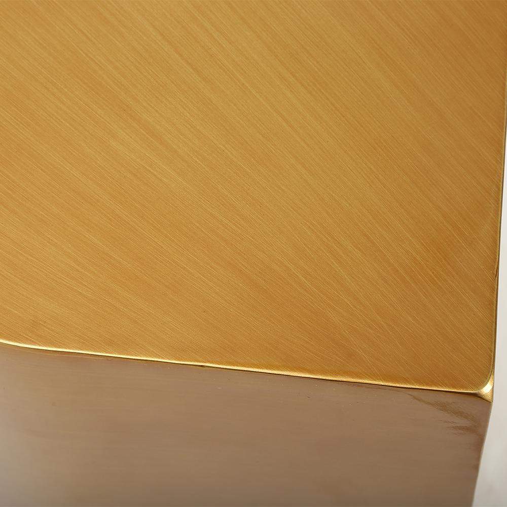 Postmodern Metal Side Table in Water Drop Design End Table in Brushed Gold Single Piece-Richsoul-End & Side Tables,Furniture,Living Room Furniture