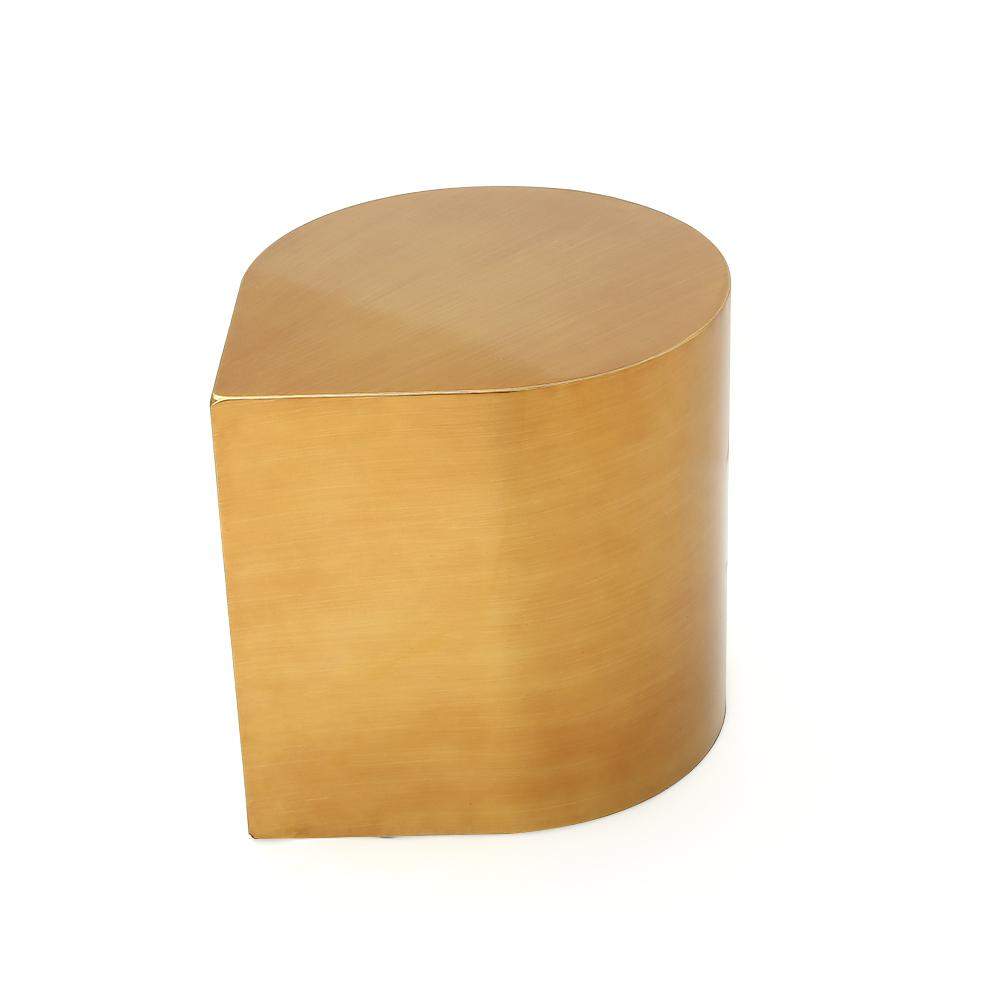Postmodern Metal Side Table in Water Drop Design End Table in Brushed Gold Single Piece-Richsoul-End & Side Tables,Furniture,Living Room Furniture