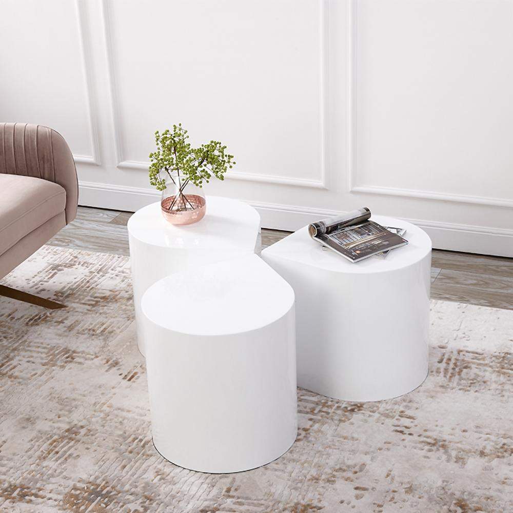 Postmodern Metal Side Table in Water Drop Design End Table in Brushed Gold Single Piece-Richsoul-End & Side Tables,Furniture,Living Room Furniture