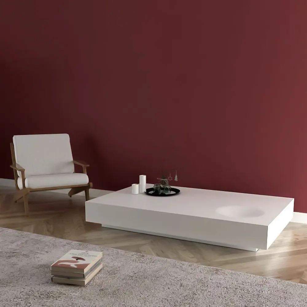 Modern Gray Coffee Table with Storage Square Coffee Table with Drawer-Richsoul-Coffee Tables,Furniture,Living Room Furniture