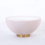 Beige Drum Coffee Table Stone Round PU-Leather Accent Table in Gold-Richsoul-Coffee Tables,Furniture,Living Room Furniture