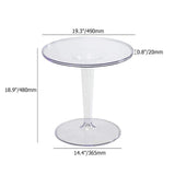 Acrylic End Table Amber Modern Accent Table Clear Round Side Table-Richsoul-End & Side Tables,Furniture,Living Room Furniture