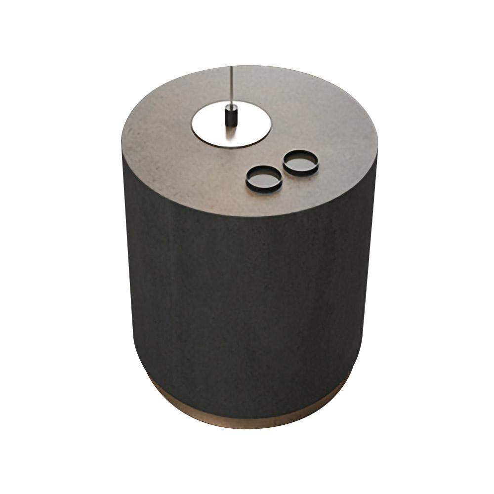 Light Gray Side Table Round Cement End Table for Living Room-Richsoul-End & Side Tables,Furniture,Living Room Furniture