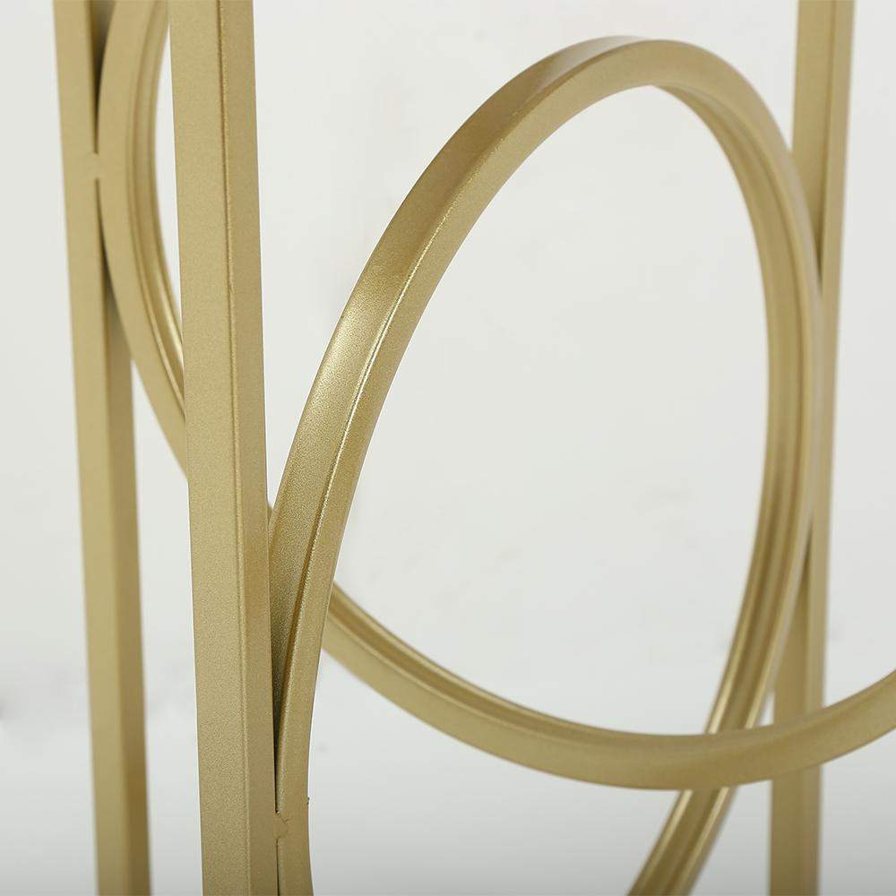 White Round End Table Marble Top Side Table Metal in Gold-Richsoul-End & Side Tables,Furniture,Living Room Furniture