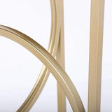 White Round End Table Marble Top Side Table Metal in Gold-Richsoul-End & Side Tables,Furniture,Living Room Furniture