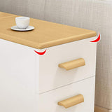 White Rectangle End Table with Drawers Modern Sofa Table for Living Room-Richsoul-End & Side Tables,Furniture,Living Room Furniture