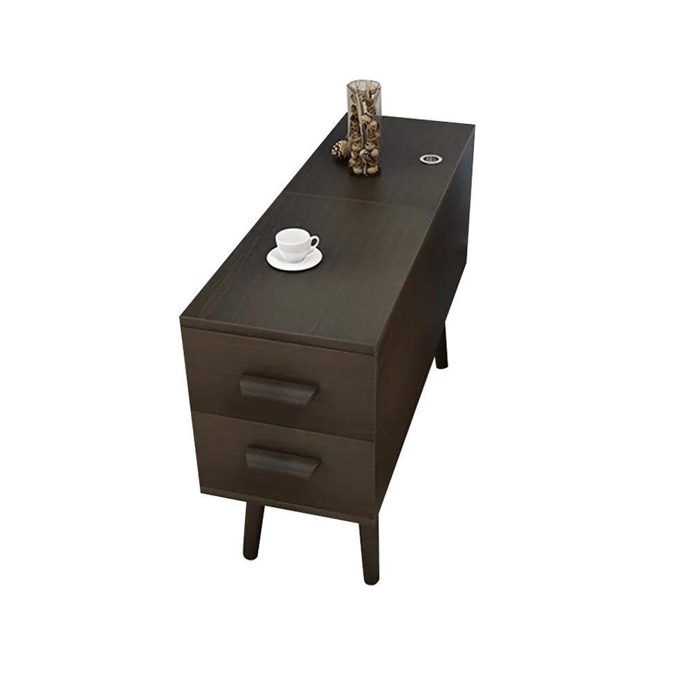 White Rectangle End Table with Drawers Modern Sofa Table for Living Room-Richsoul-End & Side Tables,Furniture,Living Room Furniture