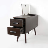 White Rectangle End Table with Drawers Modern Sofa Table for Living Room-Richsoul-End & Side Tables,Furniture,Living Room Furniture