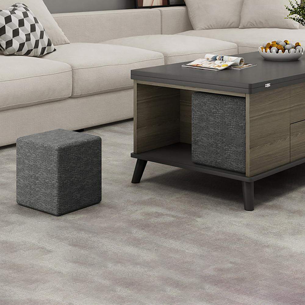 5 Pieces Lift Top Coffee Table Set with Storage Convertible Dining Table with Ottomans-Richsoul-Coffee Tables,Furniture,Living Room Furniture