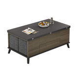 5 Pieces Lift Top Coffee Table Set with Storage Convertible Dining Table with Ottomans-Richsoul-Coffee Tables,Furniture,Living Room Furniture