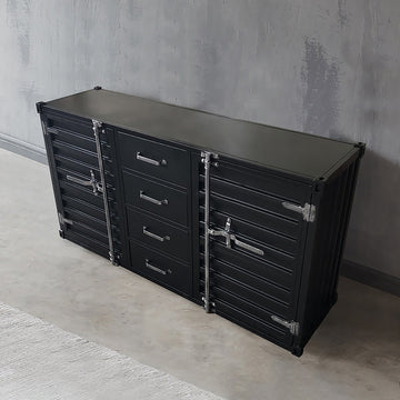 39" Cargo Container Style Sideboards & Buffets with Drawers and Doors Metal in Small