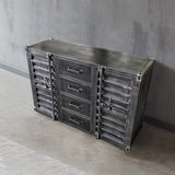 39" Cargo Container Style Sideboards & Buffets with Drawers and Doors Metal in Small