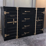 39" Cargo Container Style Sideboards & Buffets with Drawers and Doors Metal in Small