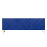 Modern 70.9" Black Buffert Sideboard Table with Gold Legs & 3 Doors