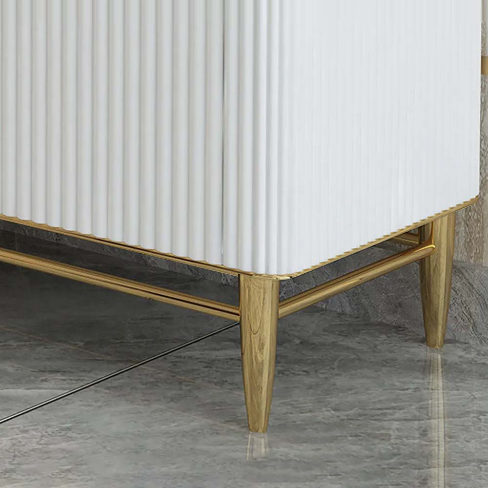 Modern Sideboard Buffet Faux Marble Top with Doors & Shelves & Drawers in Large