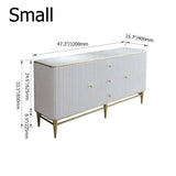 Modern Sideboard Buffet Faux Marble Top with Doors & Shelves & Drawers in Large