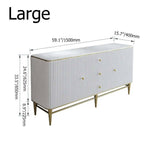 Modern Sideboard Buffet Faux Marble Top with Doors & Shelves & Drawers in Large
