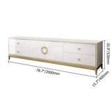 Modern Black TV Stand with Drawers & Doors Gold Media Console for TVs-Richsoul-Furniture,Living Room Furniture,TV Stands