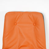 Modern Upholstered Orange Dining Chair PU Leather Side Chairs