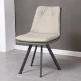 Modern Upholstered Orange Dining Chair PU Leather Side Chairs