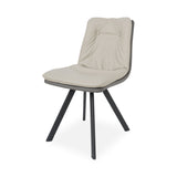 Modern Upholstered Orange Dining Chair PU Leather Side Chairs