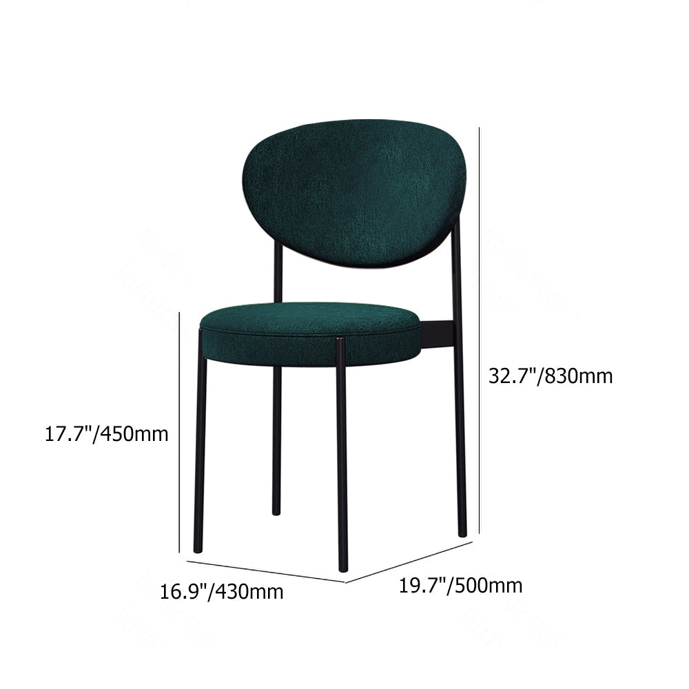 Modern Upholstered Dining Chairs Linen Side Chair Set of 2 in Yellow