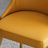 PU Leather Upholstered Dining Room Chair Table Chair Gold Leg