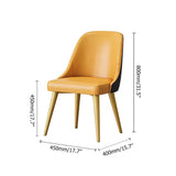 PU Leather Upholstered Dining Room Chair Table Chair Gold Leg