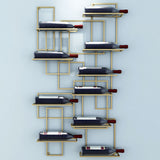 10-Bottle Modern Geometric Wall Mounted Wine Rack