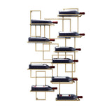 10-Bottle Modern Geometric Wall Mounted Wine Rack