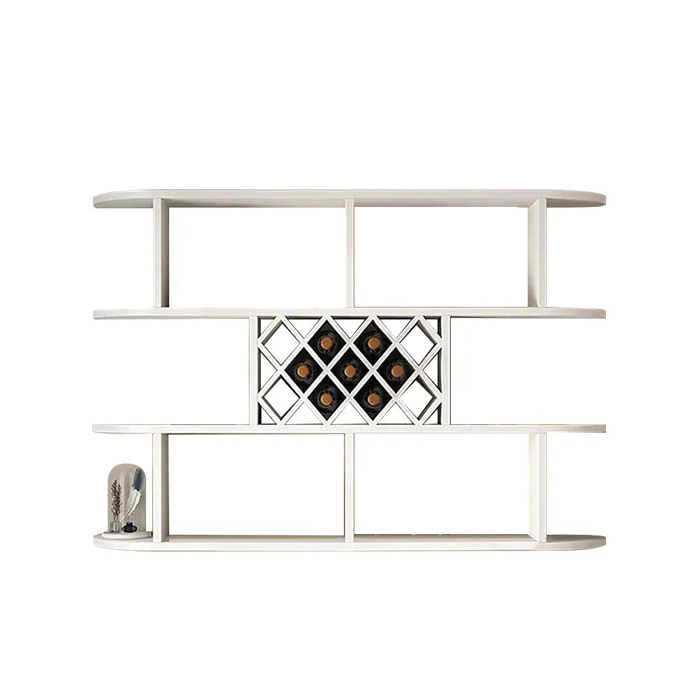 Contemporary Wall Mounted Wine Rack in White