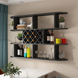 Contemporary Wall Mounted Wine Rack in White