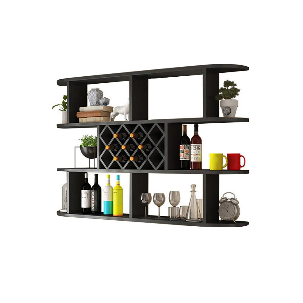 Contemporary Wall Mounted Wine Rack in White