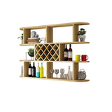 Contemporary Wall Mounted Wine Rack in White