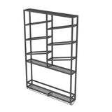 Industrial Wall Mounted Wine Rack with Glass Rack -Black
