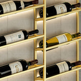 Industrial Wall Mounted Wine Rack with Glass Rack -Black