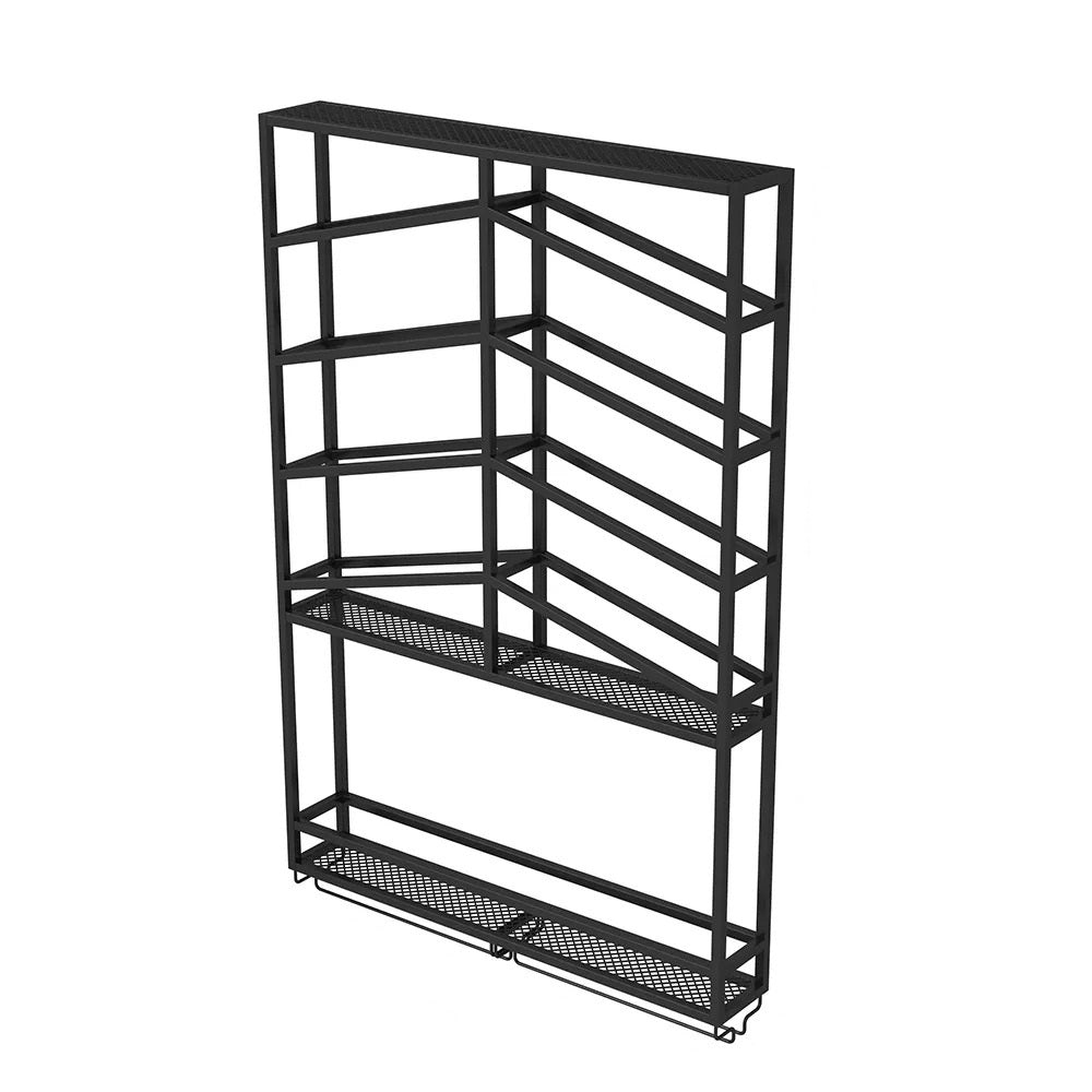 Industrial Wall Mounted Wine Rack with Glass Rack
