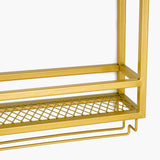 Industrial Wall Mounted Wine Rack with Glass Rack