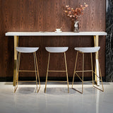 Rectangular Bar Height Pub Table Dining Table for Breakfast Nook Solid Wood X Base